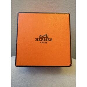 HERMES  Heavy Luxury Modern Ring Jewelry Display Box 2.5"x2.5"x2.25".